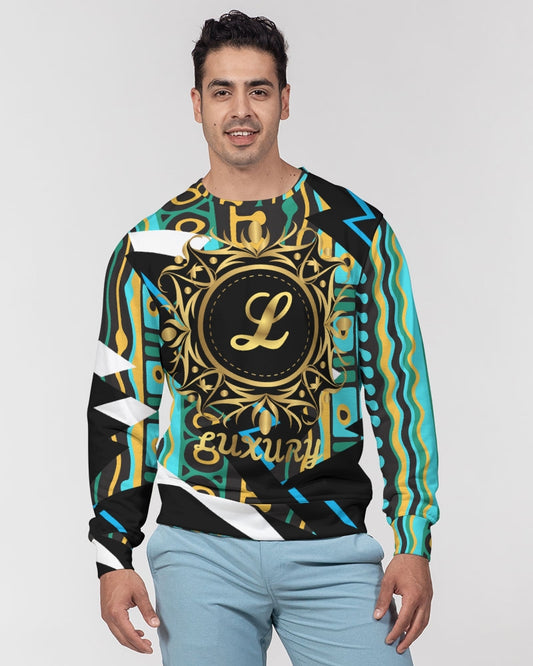 Luxury Collection Men's Classic French Terry Crewneck Pullover