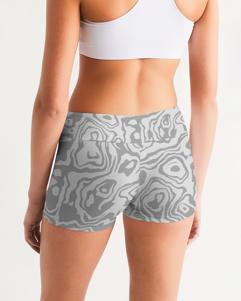 Mystery Slush  Women's Mid-Rise Yoga Shorts