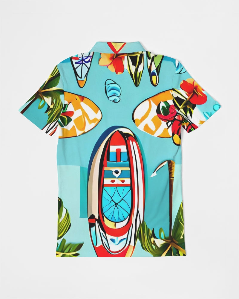 Beach Life Men's Slim Fit Short Sleeve Polo