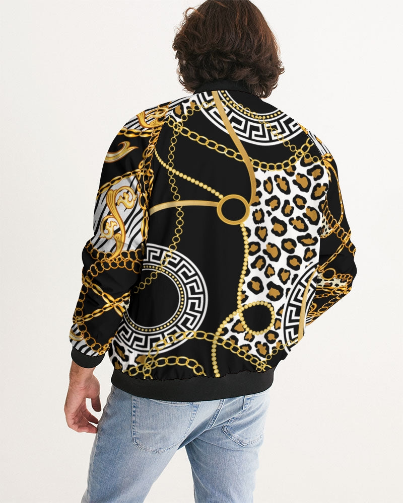 Multi Chain Print Mix Men's Bomber Jacket