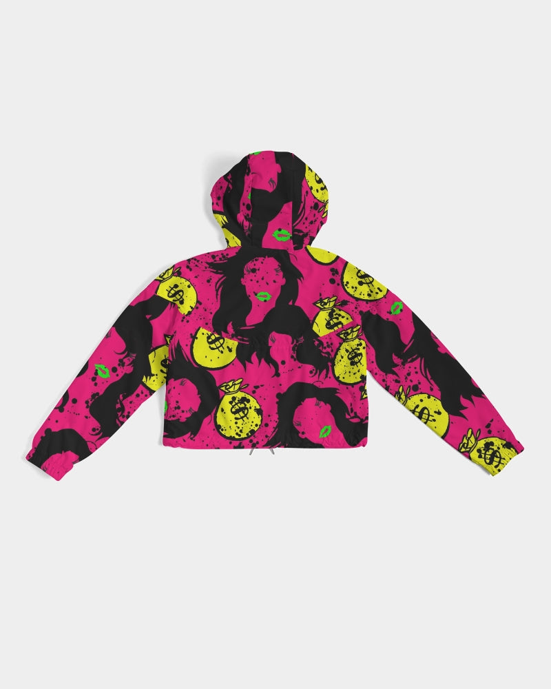 Trap Girl Women's Cropped Windbreaker - The Dripp VIP