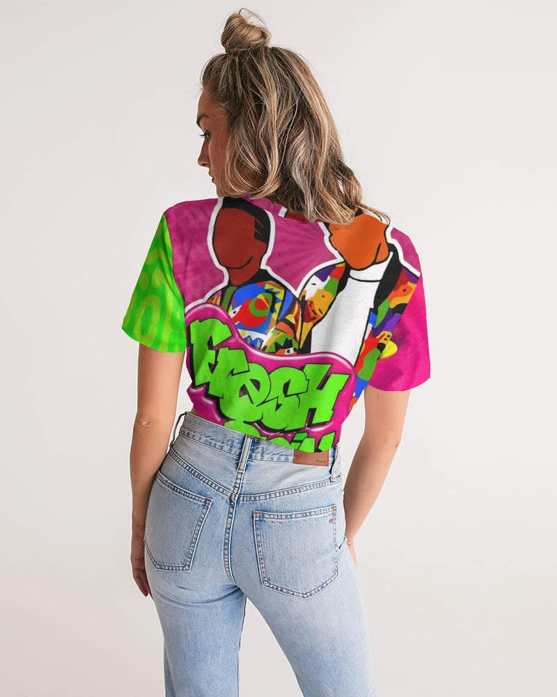 Fresh Prince Women's Twist-Front Cropped Tee - The Dripp VIP
