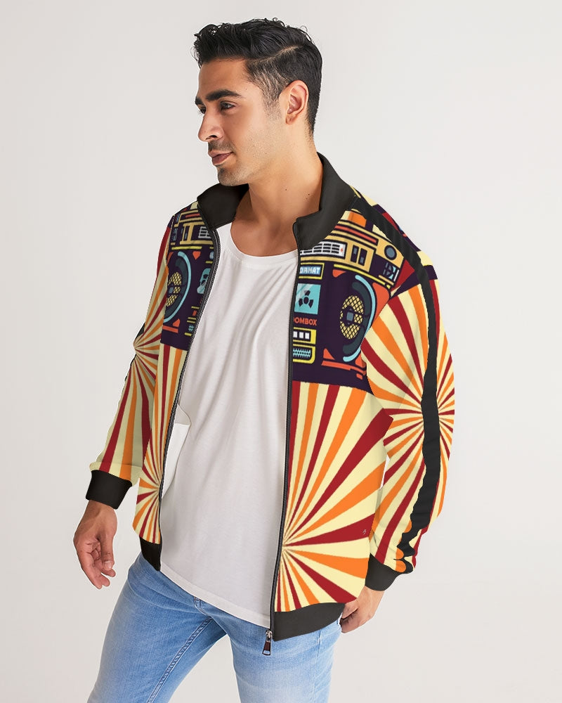 Dope T Men's Retro Splash Stripe-Sleeve Track Jacket - The Dripp VIP