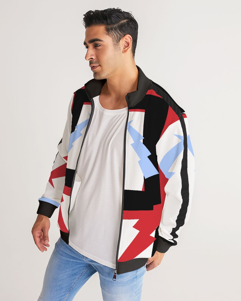 Retro Sauce Men's Stripe-Sleeve Track Jacket - The Dripp VIP