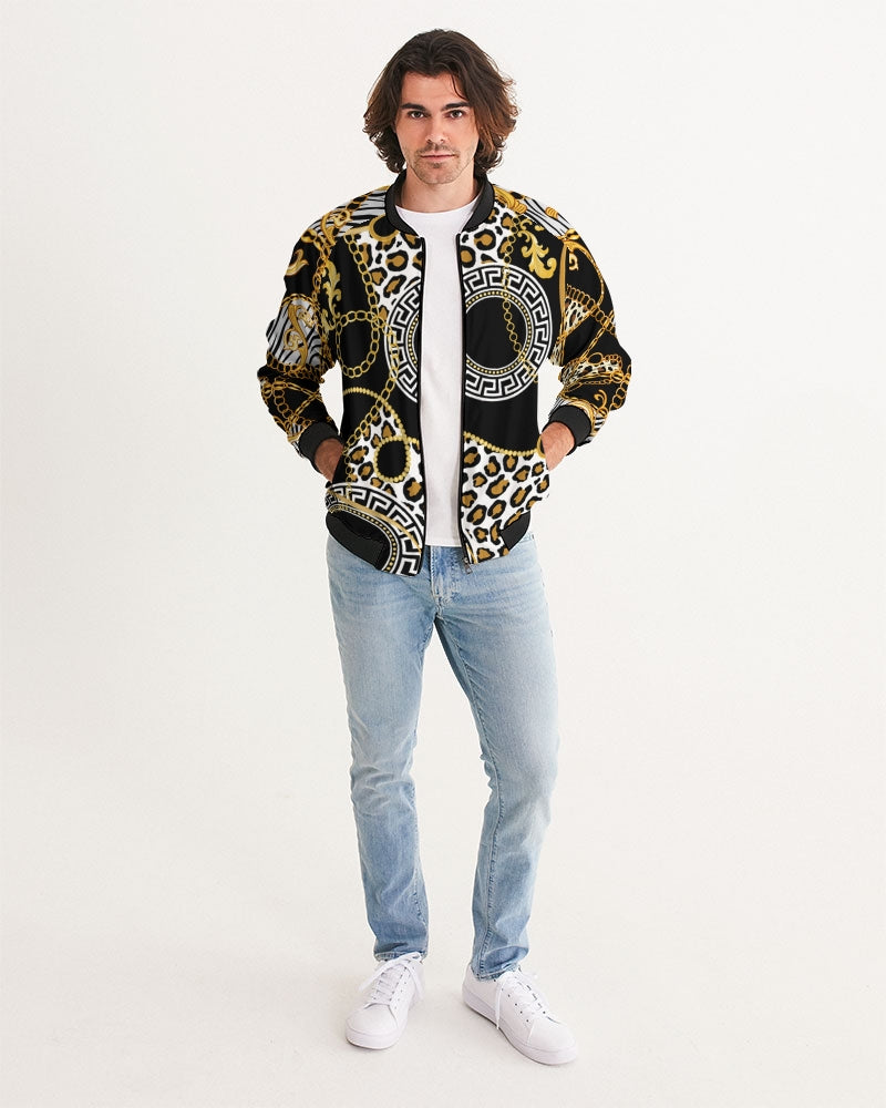 Multi Chain Print Mix Men's Bomber Jacket