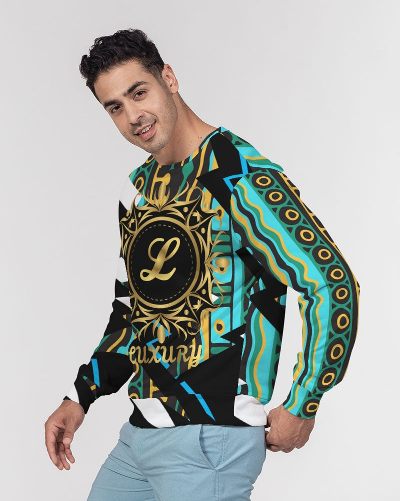 Luxury Collection Men's Classic French Terry Crewneck Pullover