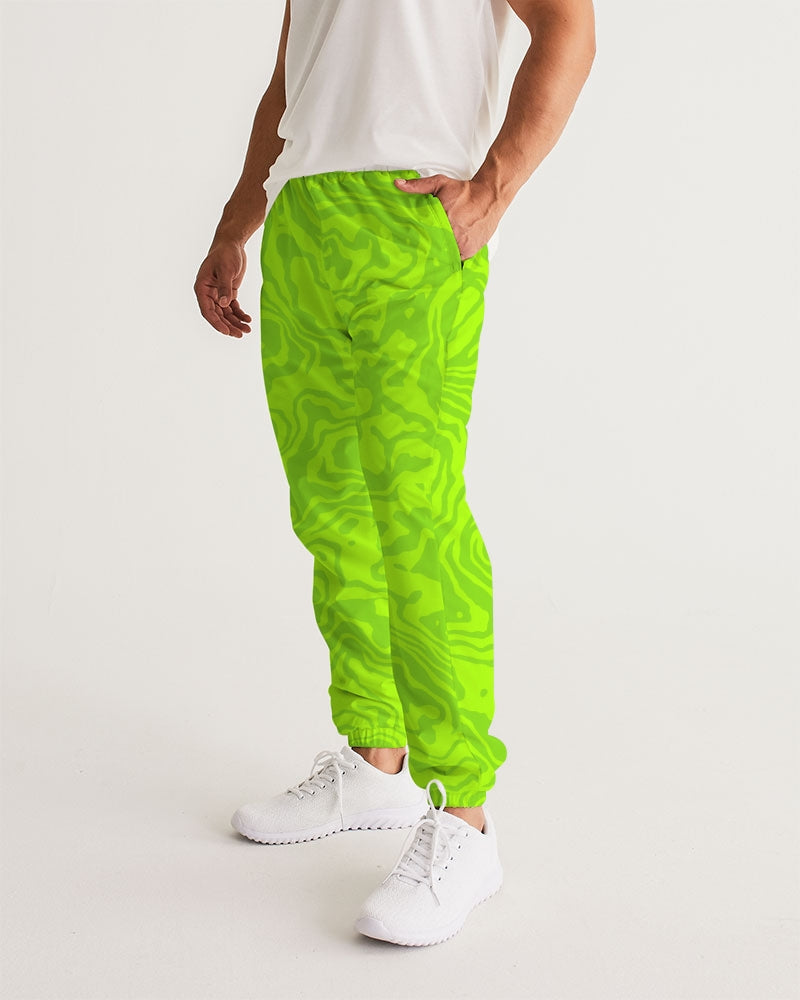 Fresh Retro Print Green Men's Track Pants - The Dripp VIP