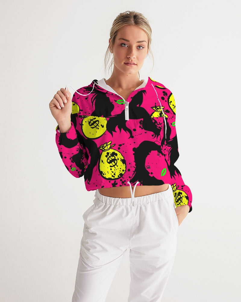 Trap Girl Women's Cropped Windbreaker - The Dripp VIP