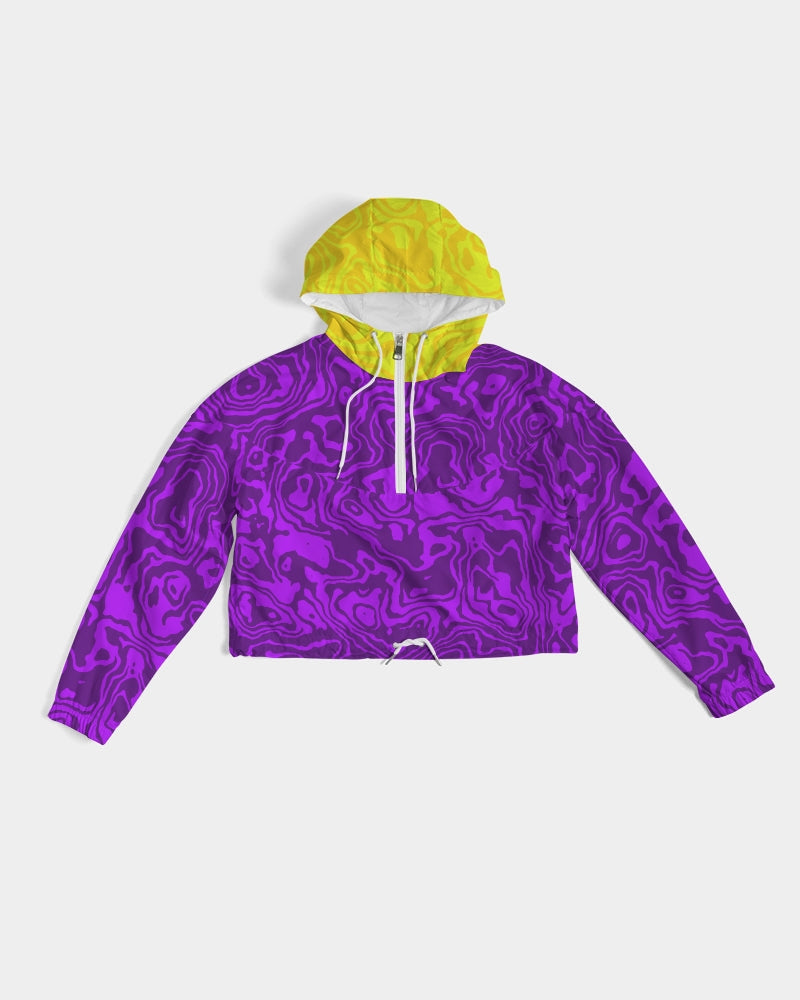 Grape Slush Women's Cropped Windbreaker