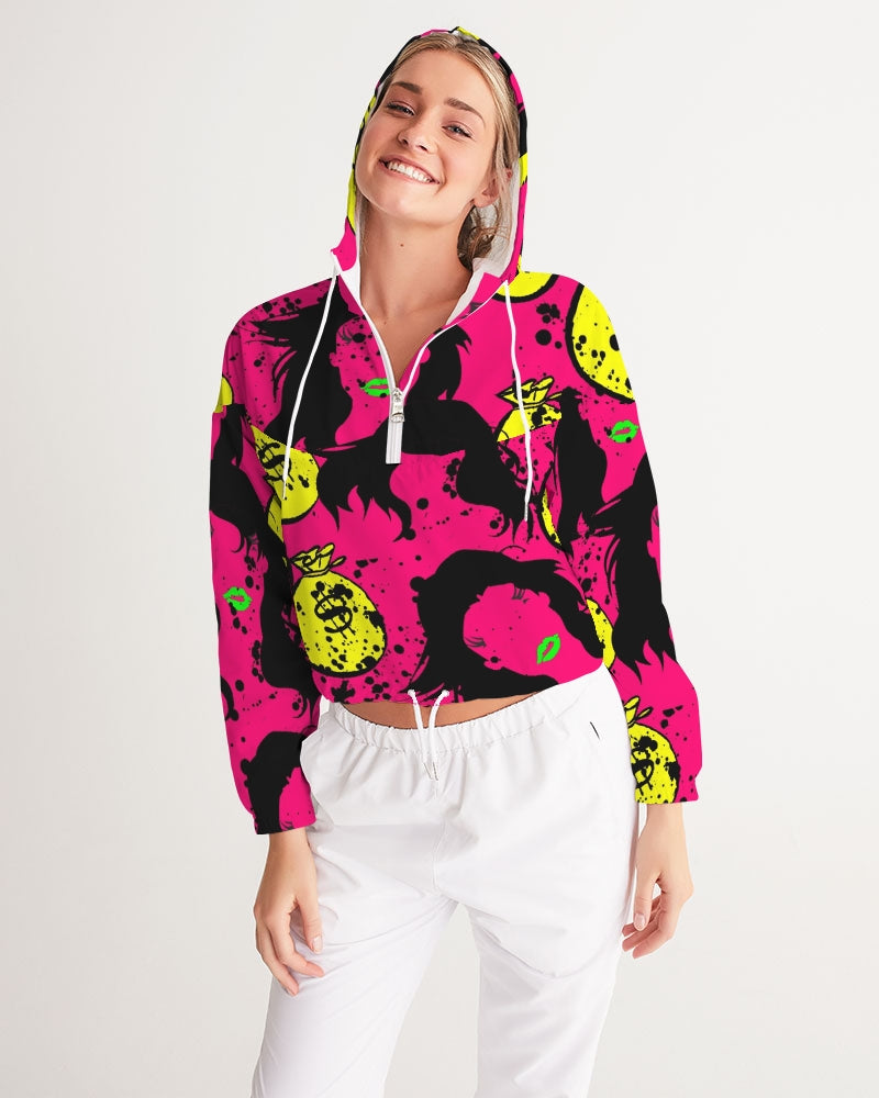 Trap Girl Women's Cropped Windbreaker - The Dripp VIP