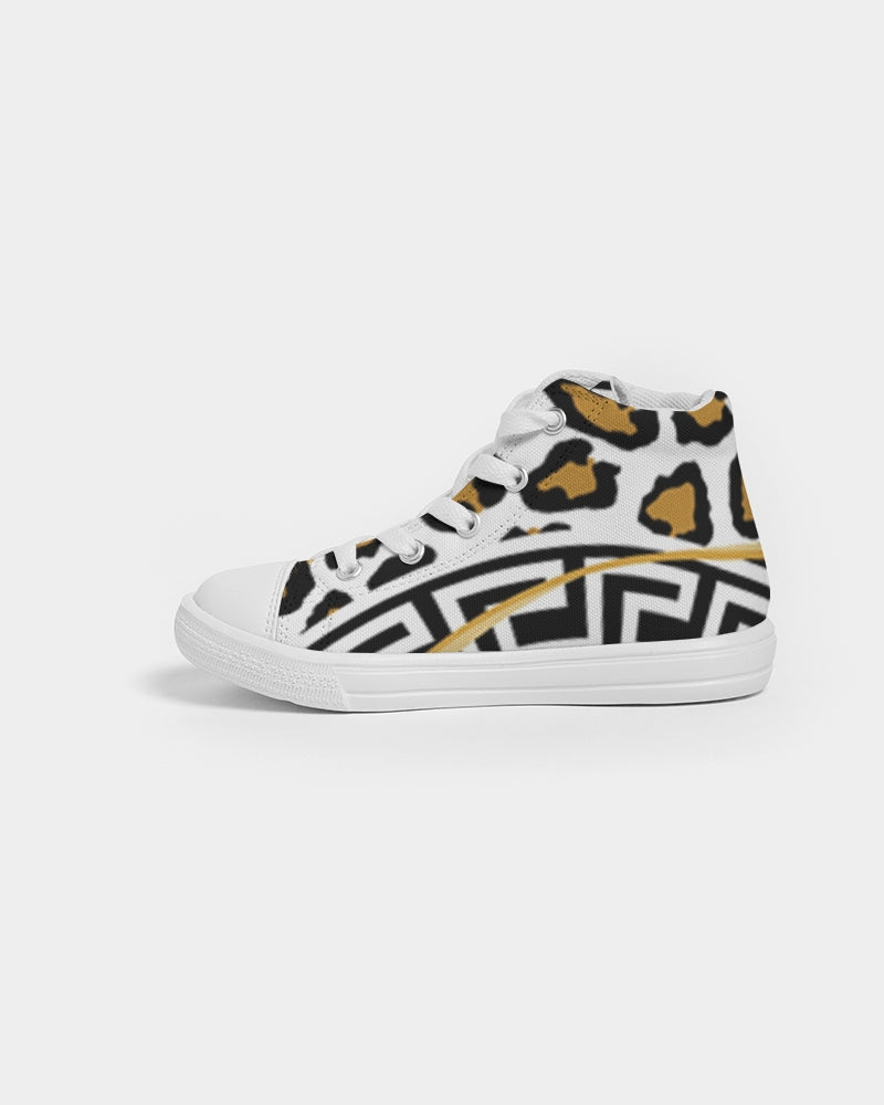 Mix Multi Prints Kids Hightop Canvas Shoe