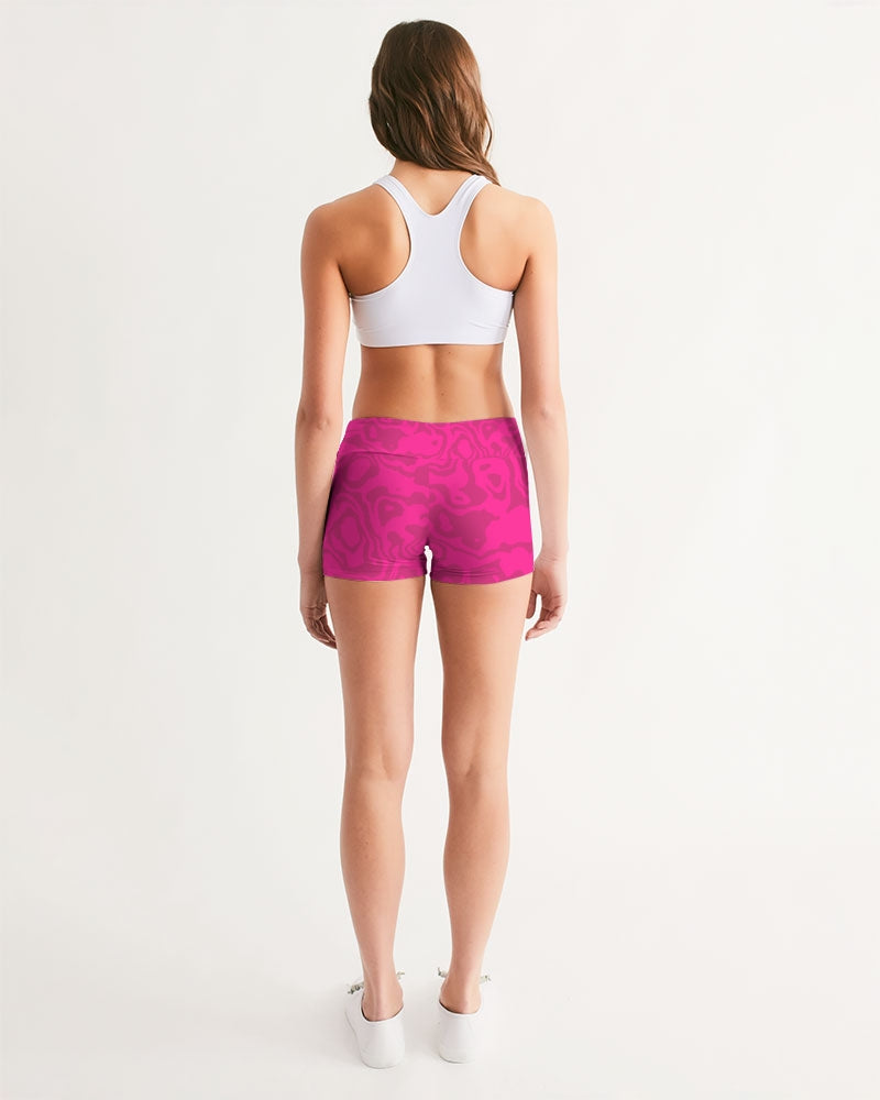 Fruit Punch Slush Women's Mid-Rise Yoga Shorts