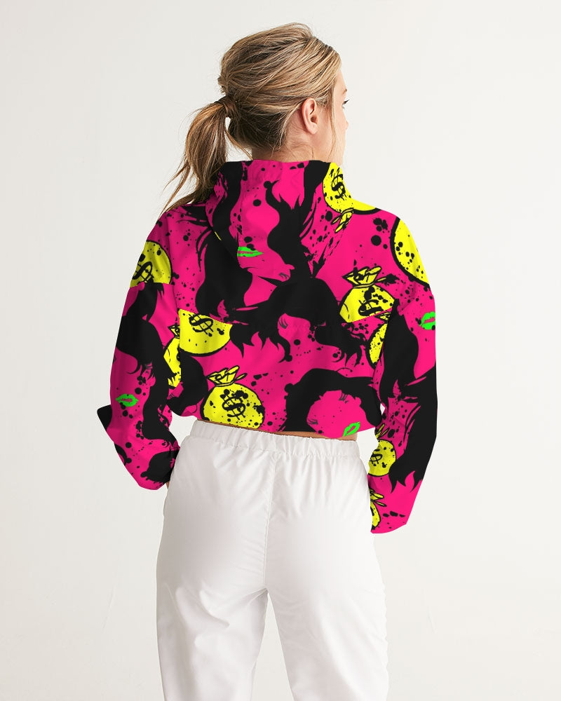 Trap Girl Women's Cropped Windbreaker - The Dripp VIP