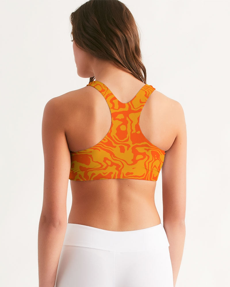 Orange Slush Women's Seamless Sports Bra