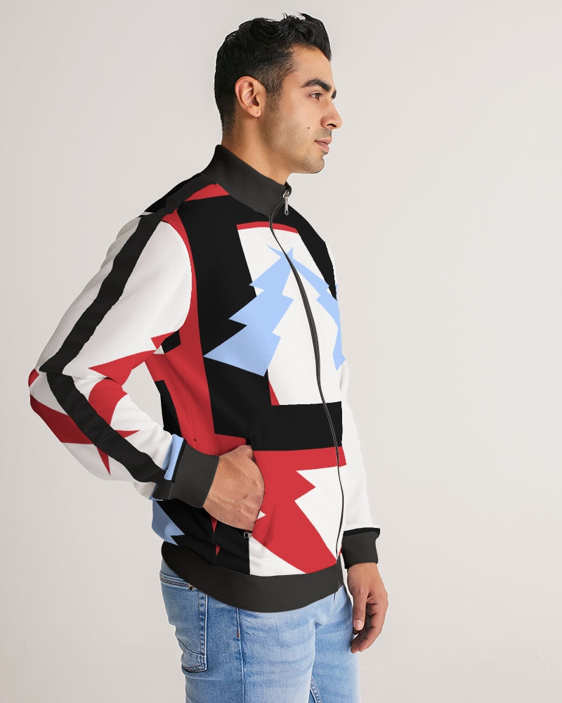 Retro Sauce Men's Stripe-Sleeve Track Jacket