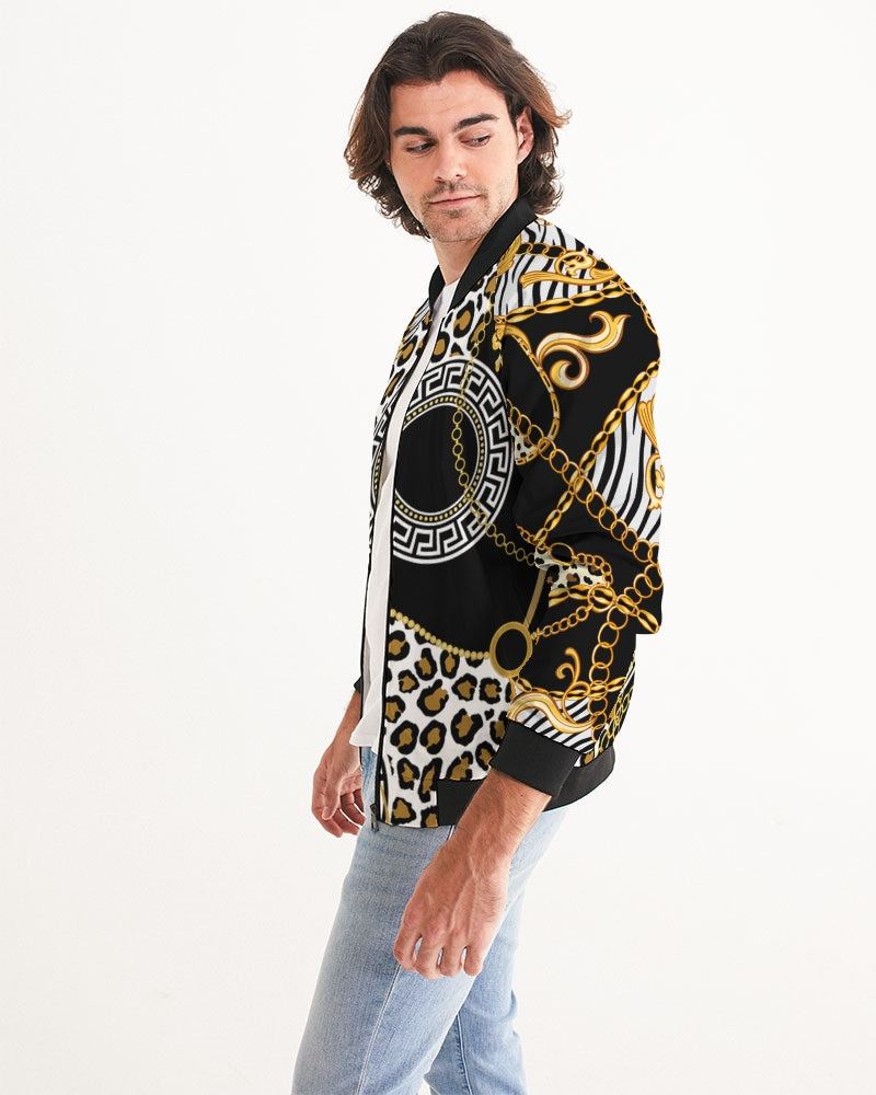 Multi Chain Print Mix Men's Bomber Jacket