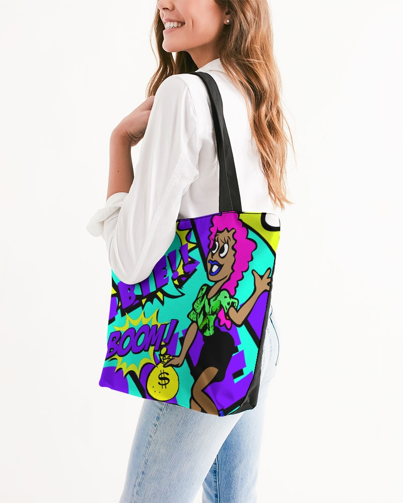 Girl Bye Boom Canvas Zip Tote - The Dripp VIP