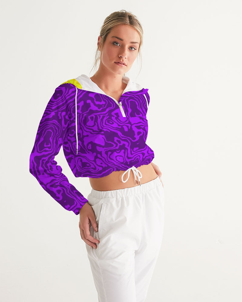 Grape Slush Women's Cropped Windbreaker