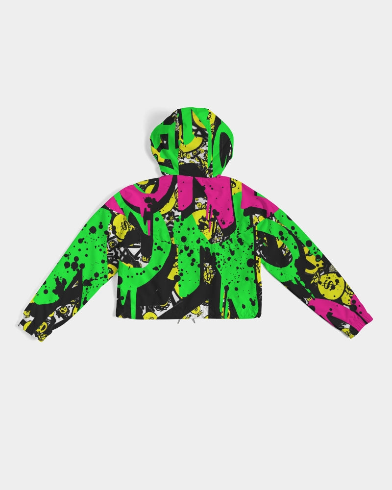 Trap Money Women's Cropped Windbreaker - The Dripp VIP