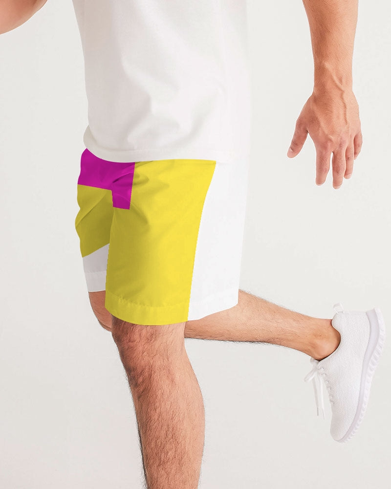 Color block Retro Splash Men's Jogger Shorts - The Dripp VIP