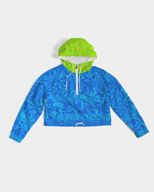 Blueberry Slush Women's Cropped Windbreaker