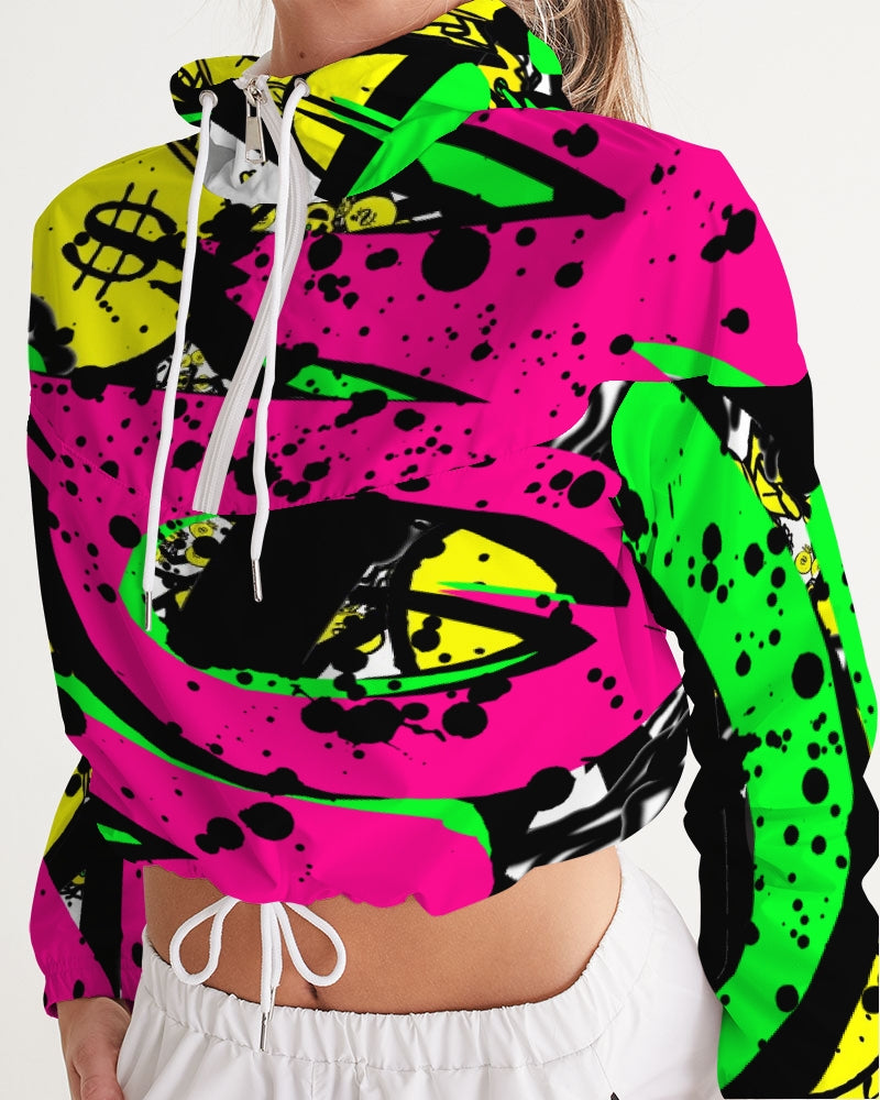 Trap Money Women's Cropped Windbreaker