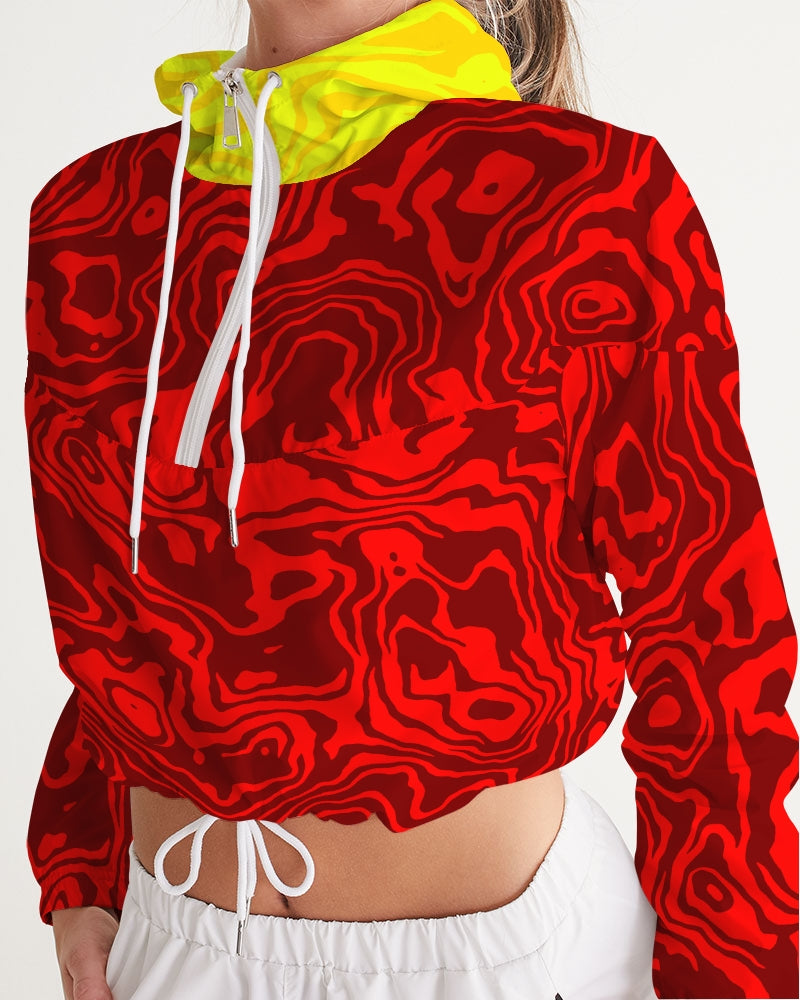 Cherry Slush Women's Cropped Windbreaker
