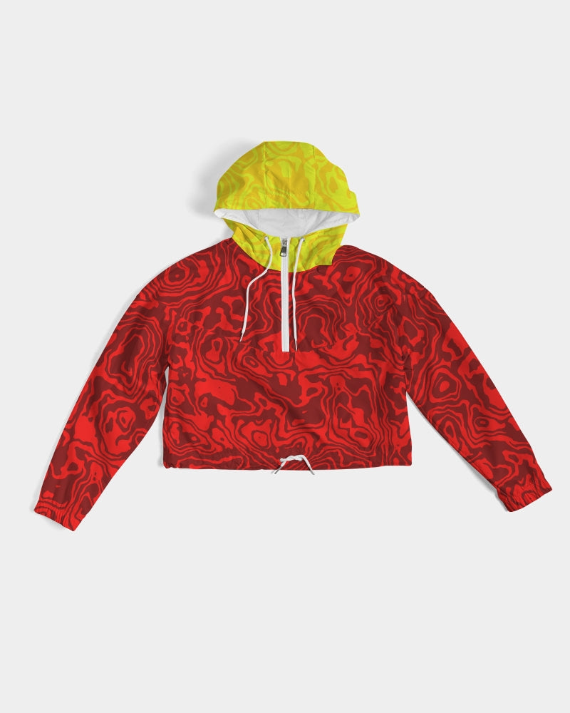Cherry Slush Women's Cropped Windbreaker