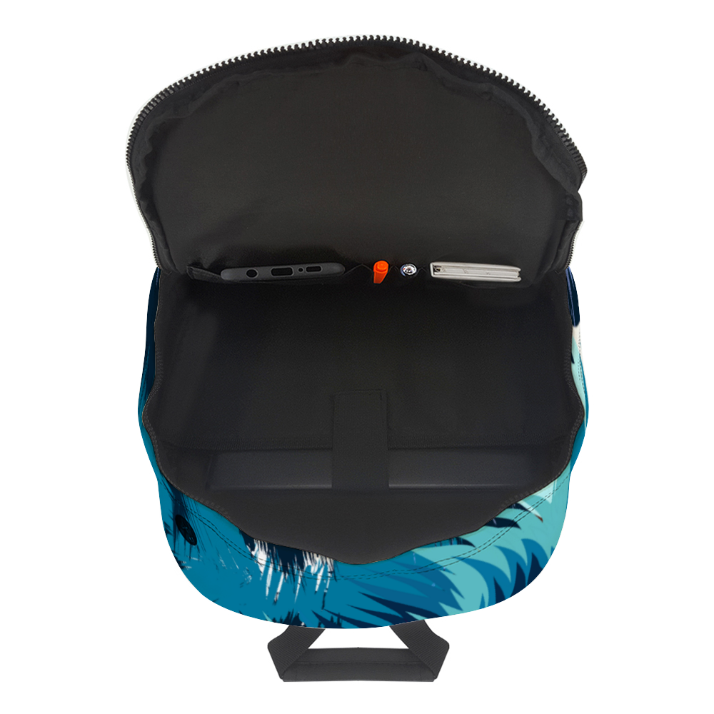 Abstract Lion Leather Travel Backpack