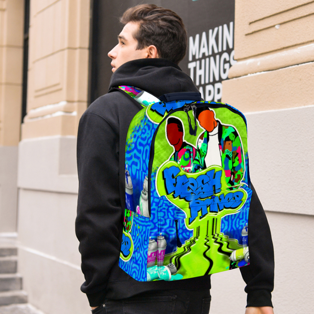 Fresh Prince Blue Graffiti Leather Backpack - The Dripp VIP