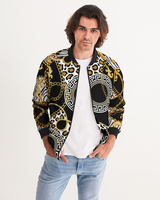 Multi Chain Print Mix Men's Bomber Jacket