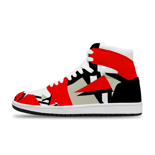 Red/Black Custom Men's Basketball Sports Shoes