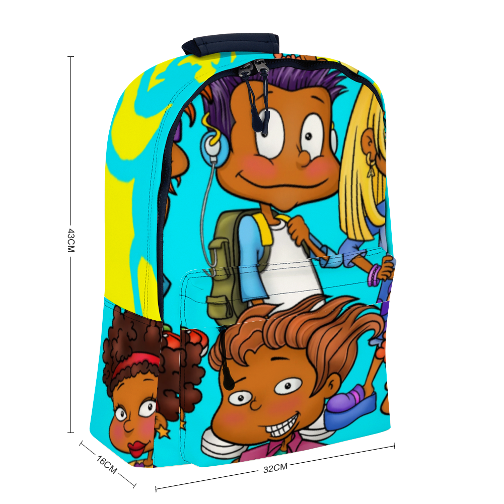 Melanin Cartoon Leather Backpack