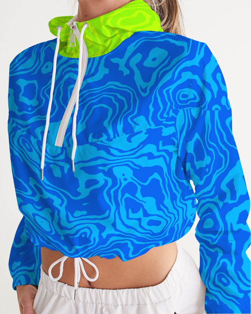 Blueberry Slush Women's Cropped Windbreaker