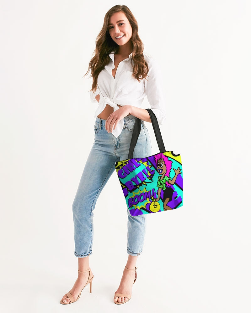 Girl Bye Boom Canvas Zip Tote - The Dripp VIP