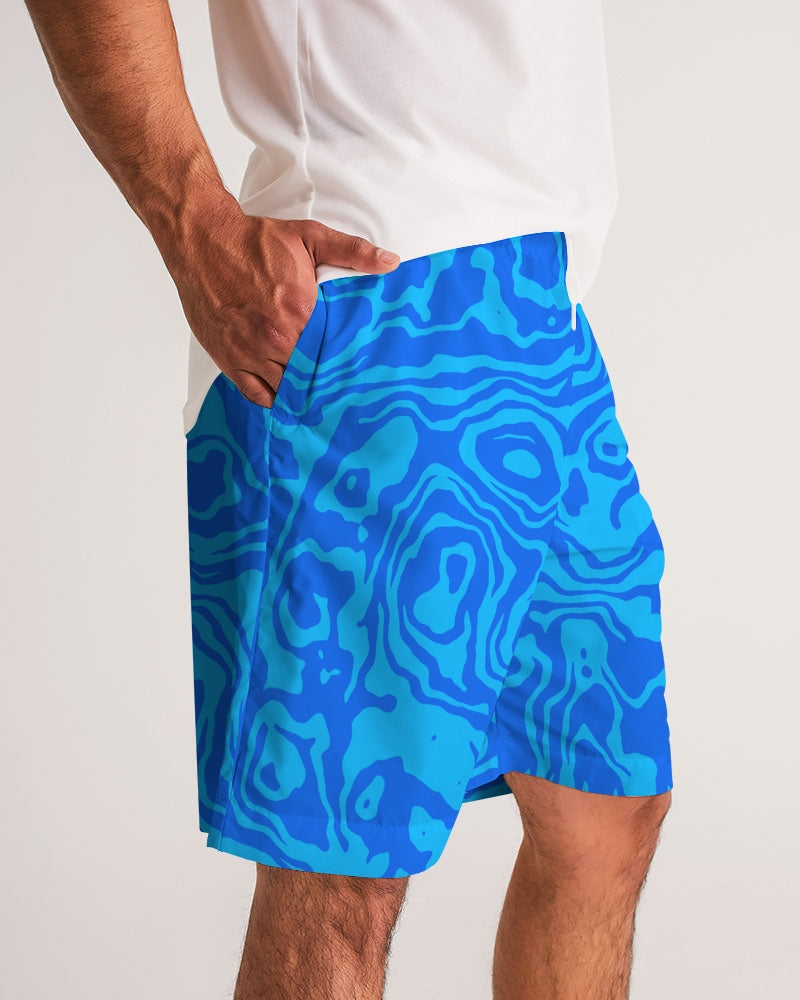 Fresh Retro Print Green Men's Jogger Shorts - The Dripp VIP