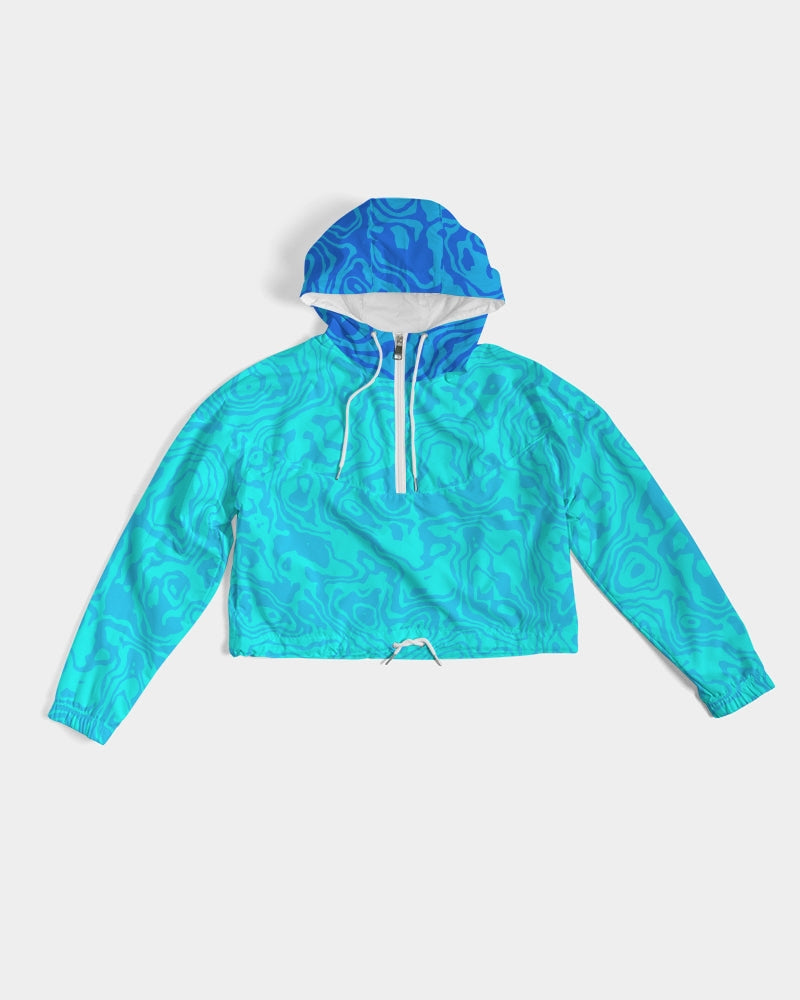 Blue Raspberry Slush Women's Cropped Windbreaker