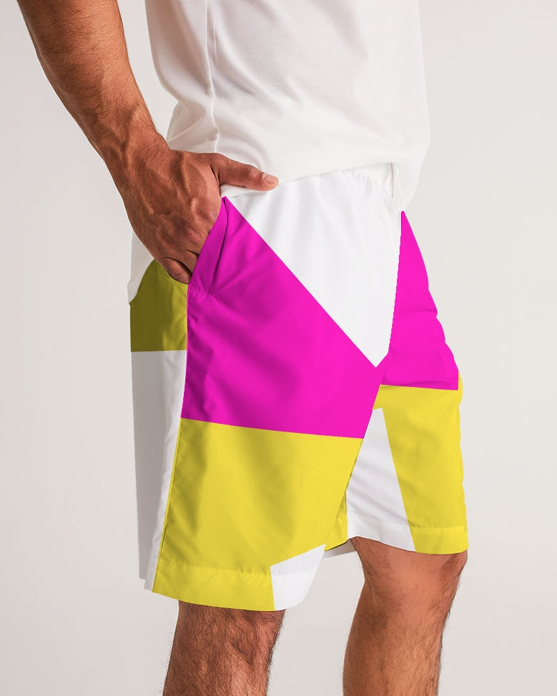 Color block Retro Splash Men's Jogger Shorts - The Dripp VIP