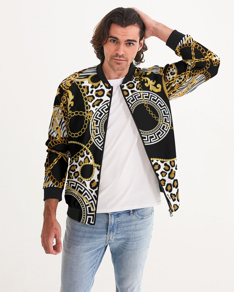 Multi Chain Print Mix Men's Bomber Jacket
