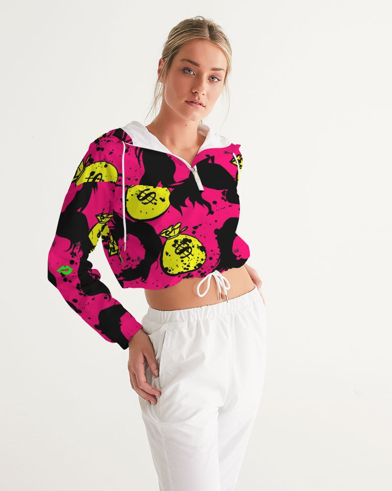 Trap Girl Women's Cropped Windbreaker - The Dripp VIP