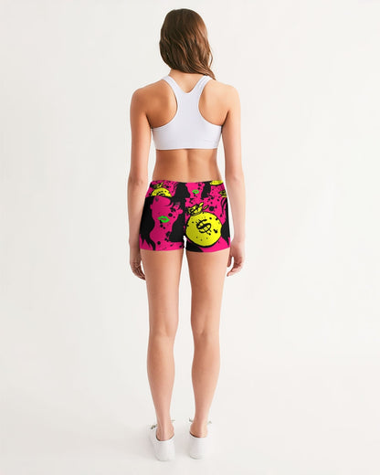 Trap Girl Women's Mid-Rise Yoga Shorts - The Dripp VIP
