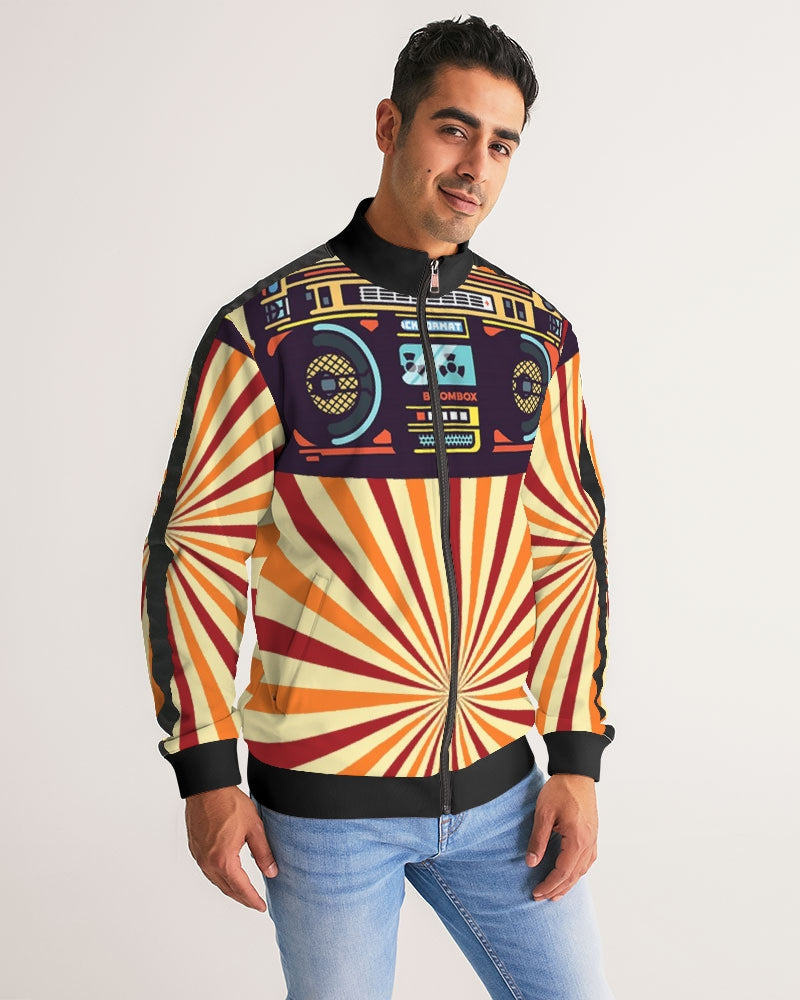 Dope T Men's Retro Splash Stripe-Sleeve Track Jacket - The Dripp VIP