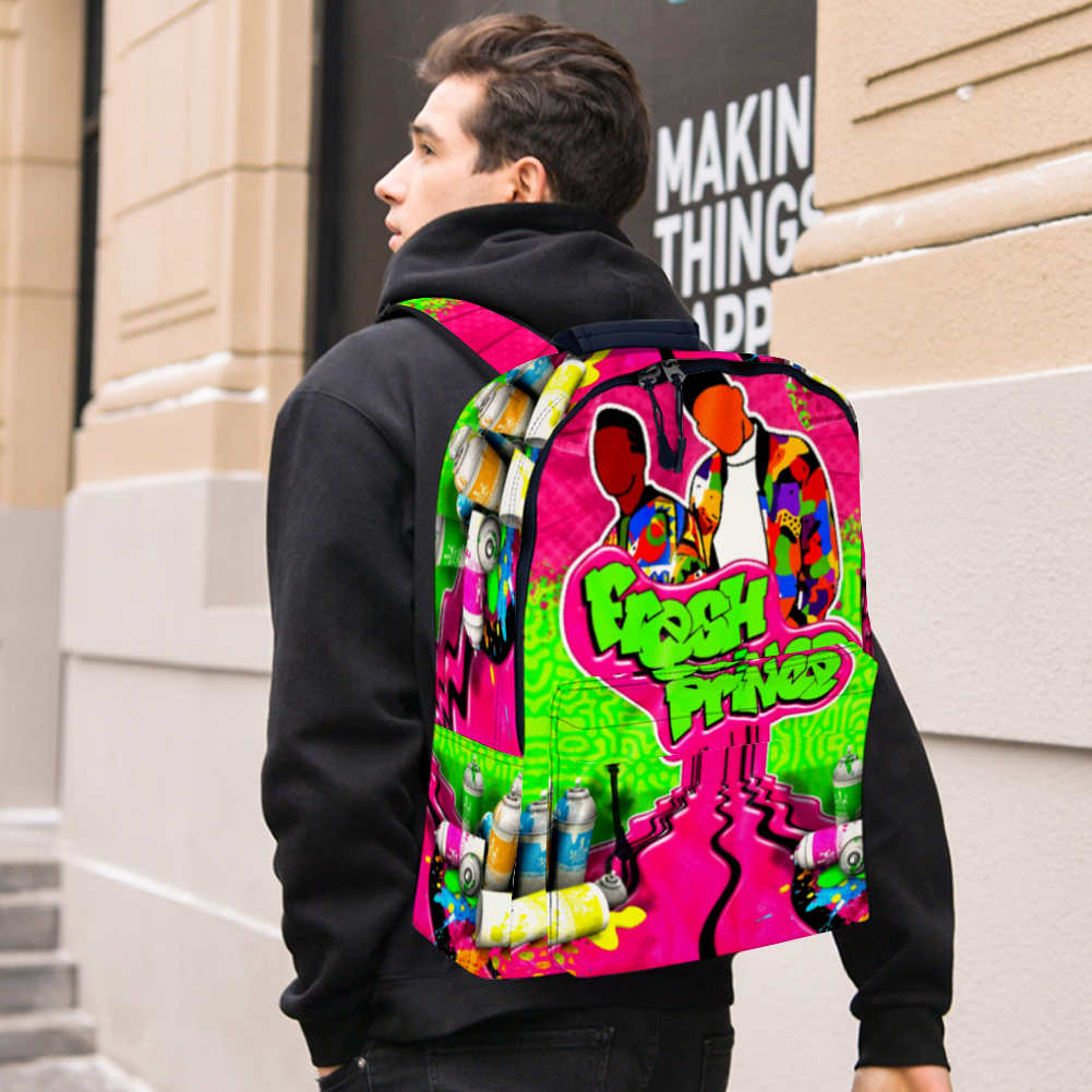 Fresh Prince Pink Graffiti Leather Backpack The Dripp VIP