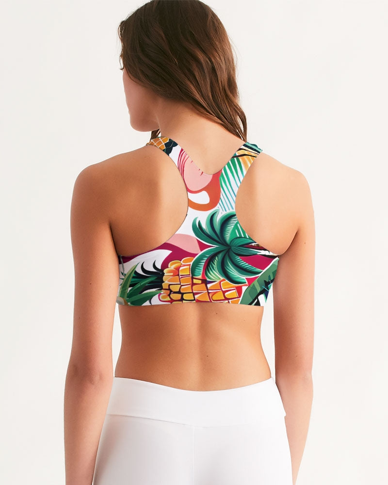 Tropical Paradise Women's Seamless Sports Bra