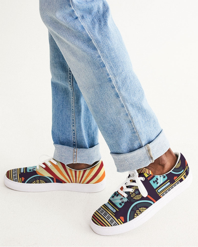 Dope T Men's Retro Splash Lace Up Canvas Shoe