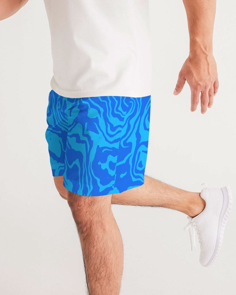 Fresh Retro Print Green Men's Jogger Shorts - The Dripp VIP