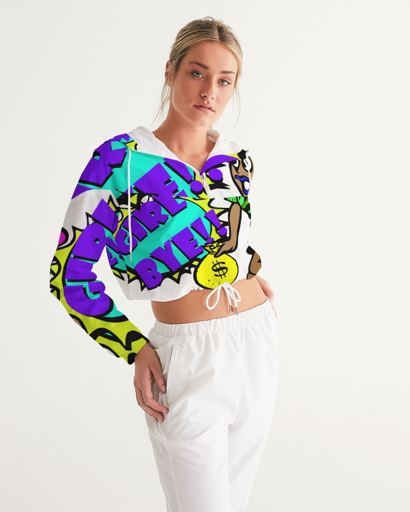 Girl Bye Boom Cropped Windbreaker - The Dripp VIP