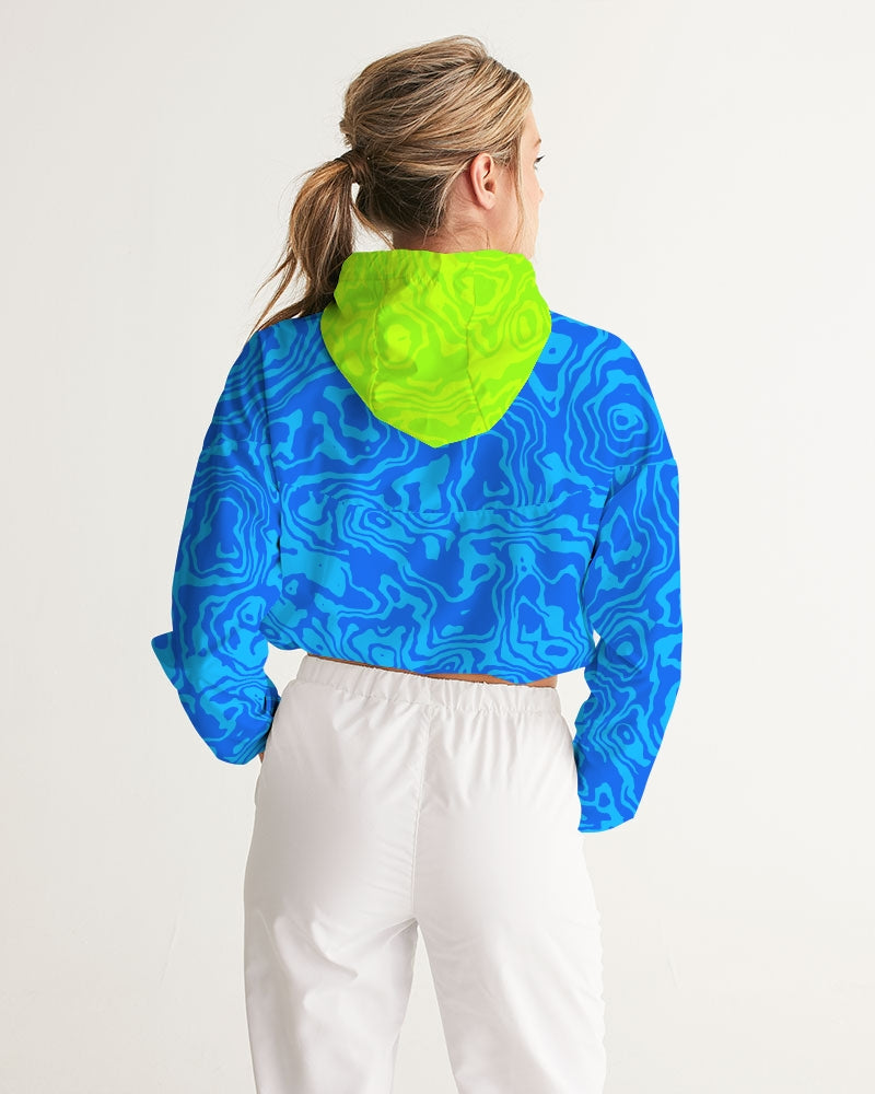 Blueberry Slush Women's Cropped Windbreaker