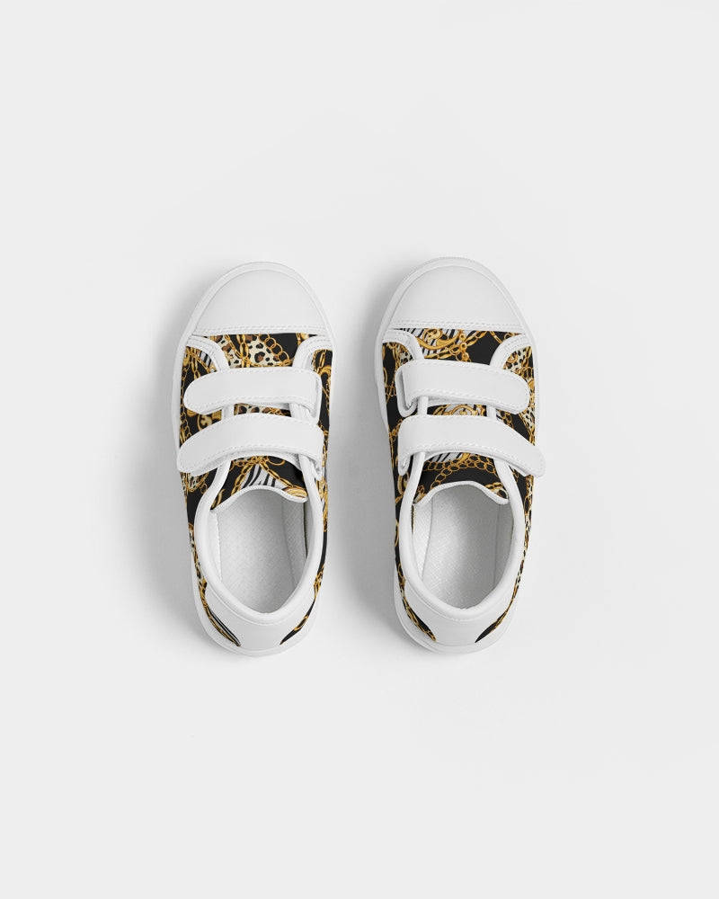 Multi Chain Print Mix Kids Velcro Sneaker