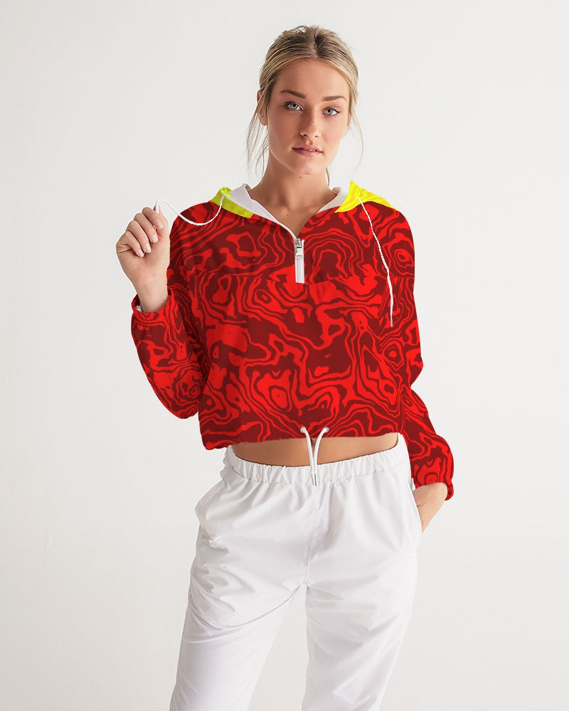 Cherry Slush Women's Cropped Windbreaker